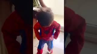 Spiderman kid#babyfun #cutebaby #playtime #superhero