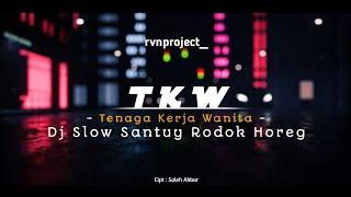 DJ TKW‼️Tenaga Kerja Wanita - Dj Slow Santuy Bass Rodok Horeg .