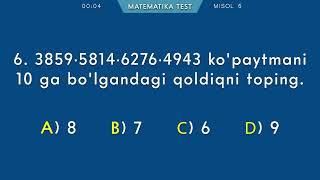 Matematikadan tezkor test.  9-variant.  Qiziqarli matematika. Sodda matematika.