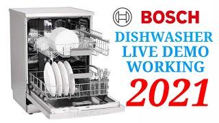 BOSCH Dishwasher live demo  12 place  SMS66GI01I  features  funtioning
