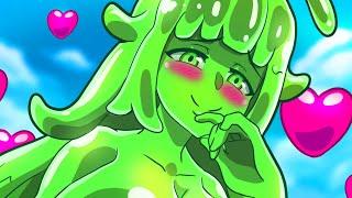 Falling in love with Slime Girl  Minecraft Animation