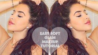 EASY SOFT GLAM MAKEUP TUTORIAL   Pretty Every Day Makeup Look + Pre Makeup Skincare