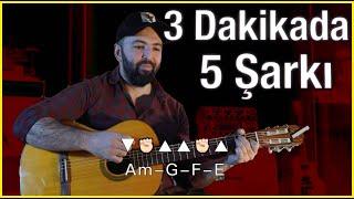 3 Dakikada 5 Şarkı - 4 Akor 1 Ritim 5 Şarkı - Gitarla Şekil yapmalık