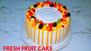 Fresh Fruit Cake  Fruit Cake Recipe in Malayalam  Fruits Cake