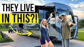 Couple LIVES in this LUXURY MOTORHOME Full RV Tour 2023 American Coach Dream 45A