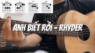 ANH BIẾT RỒI - RHYDER  Guitar Cover  Guitar Hướng Dẫn  Hợp Âm Guitar