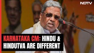 Siddaramaiah Draws BJP Rebuttal Hindutva Is Hindutva Im Hindu