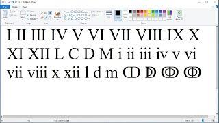 How to Insert Roman Numerals in Paint How to Type Roman Numbers in Paint