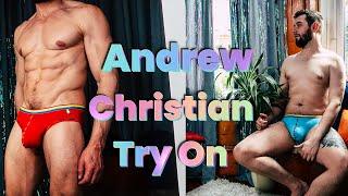 Andrew Christian Unicorn Pride Briefs mens try on haul 