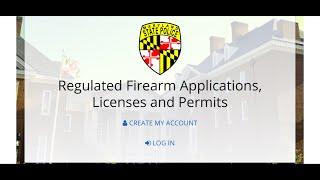 Maryland State Police Licensing Portal - Account Creation Instructions