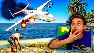 In GTA 5.. Plane CRASHES on HORROR island