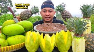 RUJAK MANGGA MUDA + NANAS MENTAH..‼️ASAM TAPI NIKMAT.. 