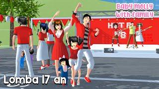 Baby molly with family Lomba 17 agustusan  Drama sakura school simulator