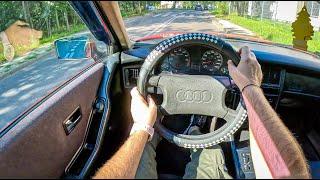 1988 Audi 80 B3 1.8 75HP 0-100 POV Test Drive #1821 Joe Black