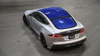 Solar Panels on a Tesla