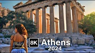 Athens 8K Beautiful Capital of Greece - Acropolis Plaka Monastiraki