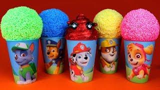 Paw Patrol Play Foam Cups Surprise Paw Patrol Blind Bags Surprise Eggs Opening Play Doh Learn Colors