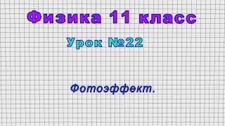 Физика 11 класс Урок№22 - Фотоэффект.