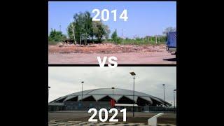 Территория Самара Арена 2014 vs 2021 г. Примерно с одних и тех же ракурсов.