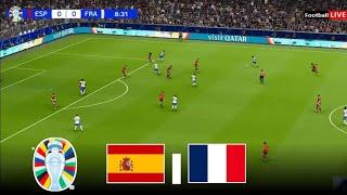 Spain vs France 2-1  Semi-Final  UEFA Euro Cup 2024  eFootball Pes 21 Gameplay