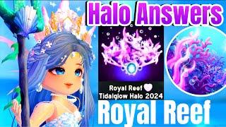 ALL NEW 2024 FOUNTAIN HALO ANSWERS TO WIN 🪸THE ROYAL REEF TIDALGLOW HALO IN ROYALE HIGH EASY GUIDE