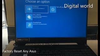 Factory Reset Any Asus Laptop Easy Method - Windows 1011  Factory reset any Asus Laptop