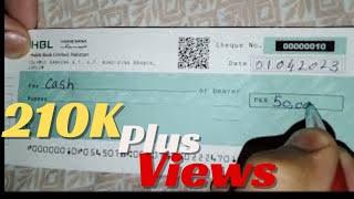 Cash Cheque How To Fill Cheque? in UrduHindi  Cheque kesy Likhty hai Cheque Mistake in writing