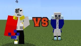 Error404 Sans vs Omnipotent Sans in minecraft pe   uhm