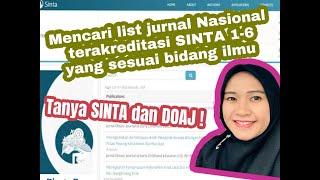 CARA MENCARI JURNAL NASIONAL TERAKREDITASI DENGAN MUDAH MELALUI SINTA DAN DOAJ 