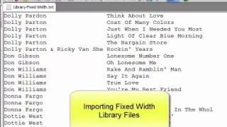 Importing - Fixed Width Files Importing