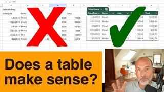 When to Use Tables in Google Sheets - Four Examples