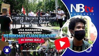 Eksekutif Wilayah Liga Mahasiswa Nasional Demo Penikmat Cuan Rakyat di DPRD Bali