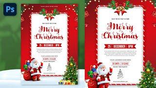 Christmas Poster Design in Photoshop  Photoshop 2023 Christmas Poster Design Tutorial