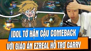 IDOL TỚ HẬN CẬU COMEBACK VỚI GIÁO ÁN EZREAL HỖ TRỢ CARRY ÁC NHƯ KERIA  LEO RANK SẮT CỰC HÀI