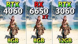 RTX 4060 vs RX 6650 XT vs RTX 3060 - Test in 12 New Games 1080p