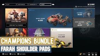 CHAMPIONS BUNDLE FARAH SHOULDER PADS - HALO INFINITE ITEM SHOP