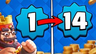 Level 1 to Level 14 in ONLY 10 HOURS in Clash Royale  Heres How...