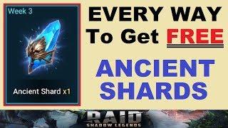 EVERY WAY to get *FREE* Ancient Shards RAID Shadow Legends