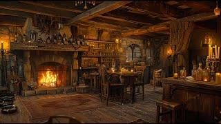 Evening In The Enchanted Tavern Medieval Music Relaxing Cozy Fireplace To Sleep