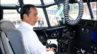 Presiden Jokowi Saksikan Penyerahan Pesawat Super Hercules TNI-AU Jakarta 8 Maret 2023