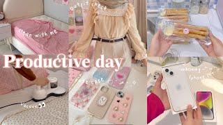 A day in my life as anak kost cleaning cooking unboxing iphone 14+⋆˙⟡