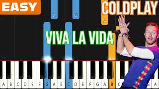 Coldplay - Viva la Vida  EASY Piano Tutorial for Beginners