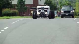 COUPEZILLA HOT RAT ROD BLOWN 8.71 BLOWER * BURNOUTS * NASTY INSANE PRO STREET video 18