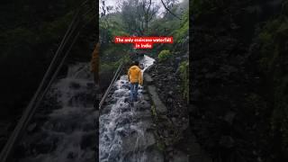 Have you ever seen staircase waterfall ? #maharashtra