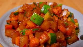 Potatoes carrots and cucumbers cook together like this are really delicious #food