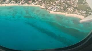 Landing in Barbados Barbados from the sky.