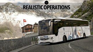 Realistic OperationsBuses-The Most Realistic Mods of Ets 2-New Tourismo. Alpine Landscapes1.51