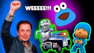 Pou Weee Pocoyo Laughing Piggy Roblox Elon Musk Sound Variations in 60 Seconds