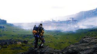 Death Stranding - Capital Knot to Port Knot rain hiking talking BTs MULEs odradek