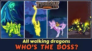 All walking dragons in Dragon Adventures Roblox  WHOS  THE  BOSS?